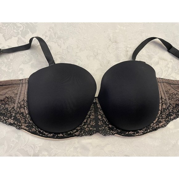 Torrid‎ Multi-way Black Lace Underwire Bra Size 40DDD Convertible Sexy Lingerie - Picture 1 of 7